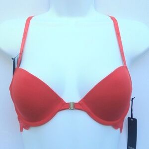 32B Red Front Close Racerback Bra